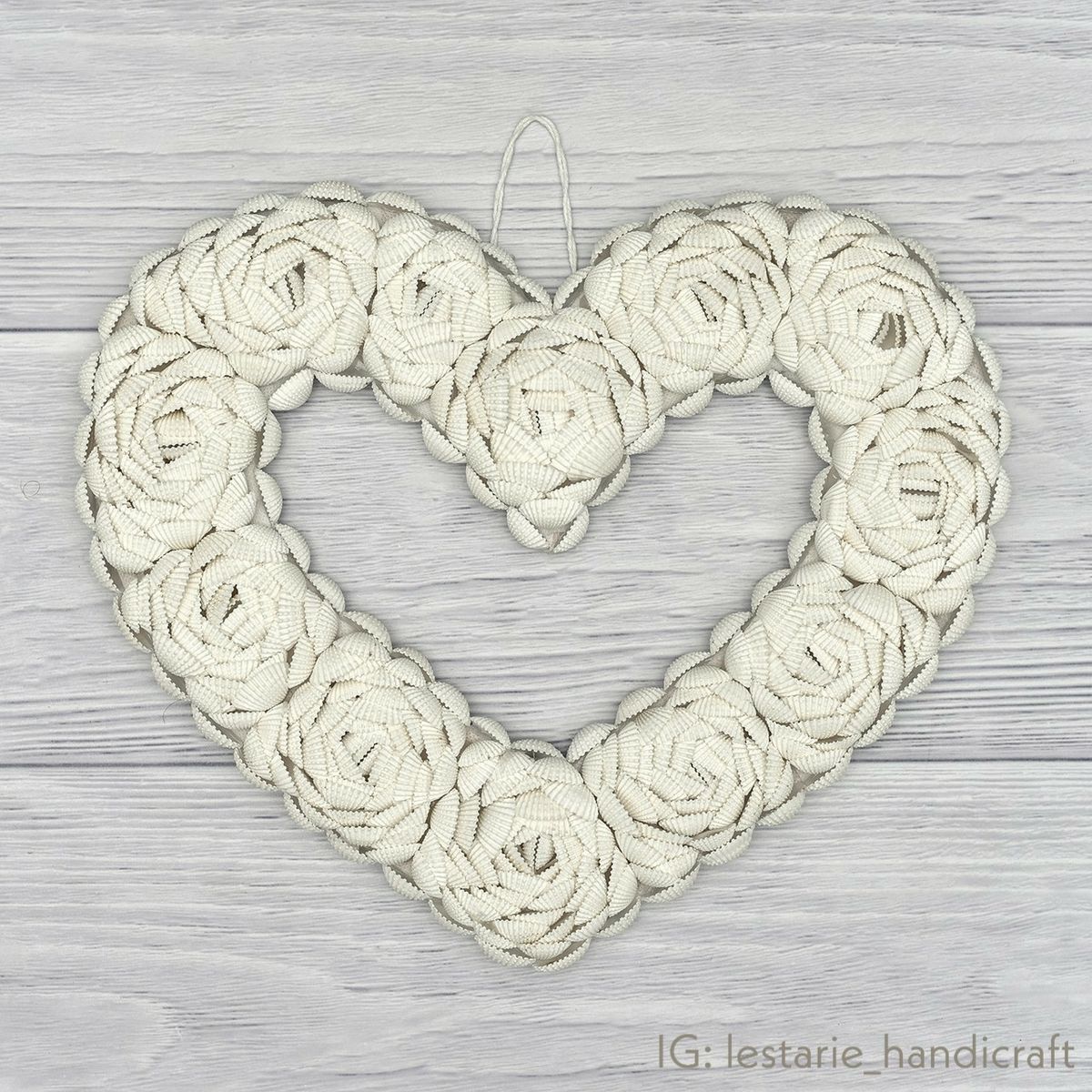 Muschelherz Wanddeko – 32 cm Breite